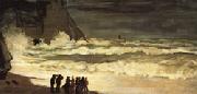 Claude Monet Rough Sea at Etretat oil painting artist